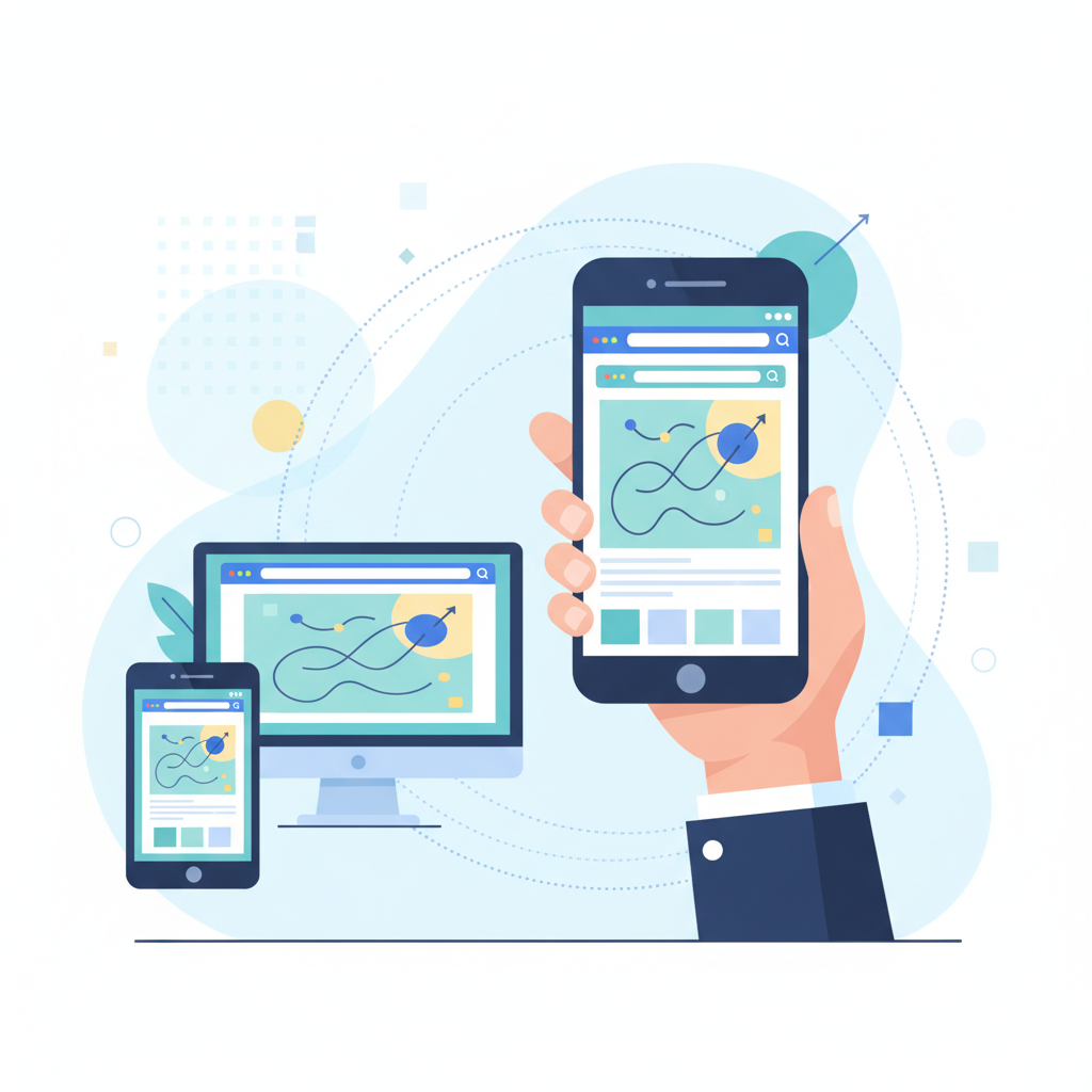 Responsive website design on various devices (phone, tablet, desktop)
