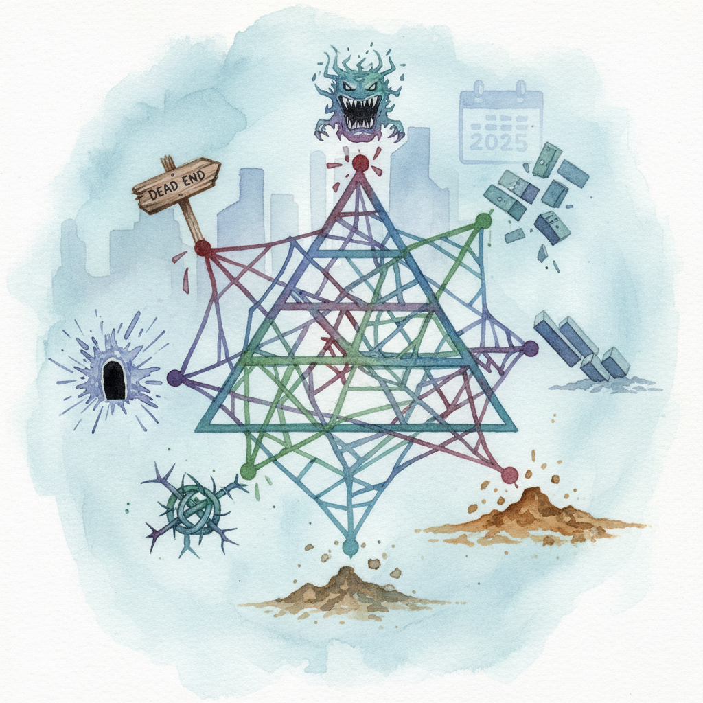 Infographic illustrating 5 critical website structure and URL mistakes to avoid in 2025